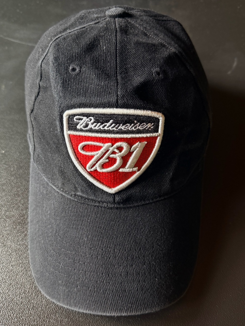 Vintage Budweiser Formula 1 Grand Prix Racing Hat Faded Black Cap